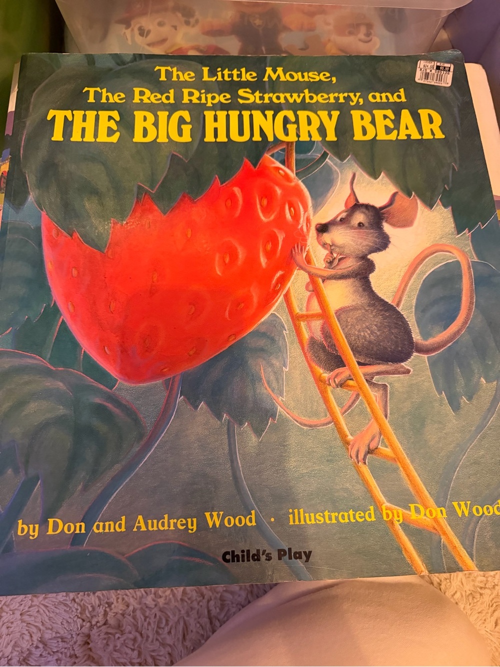 The Big Hungry Bear Children's Picture Book - Red Strawberry Illustration
